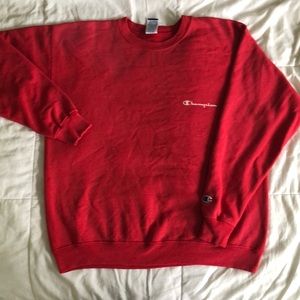 vintage red champion sweater size M mens
